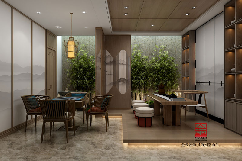 金舍裝飾大者300平別墅新中式風(fēng)格設(shè)計作品