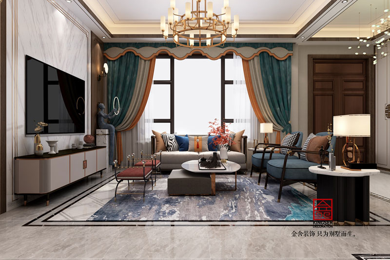 金舍裝飾大者300平別墅新中式風(fēng)格設(shè)計作品