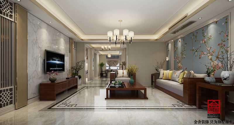 榮盛華府215新中式風格效果圖