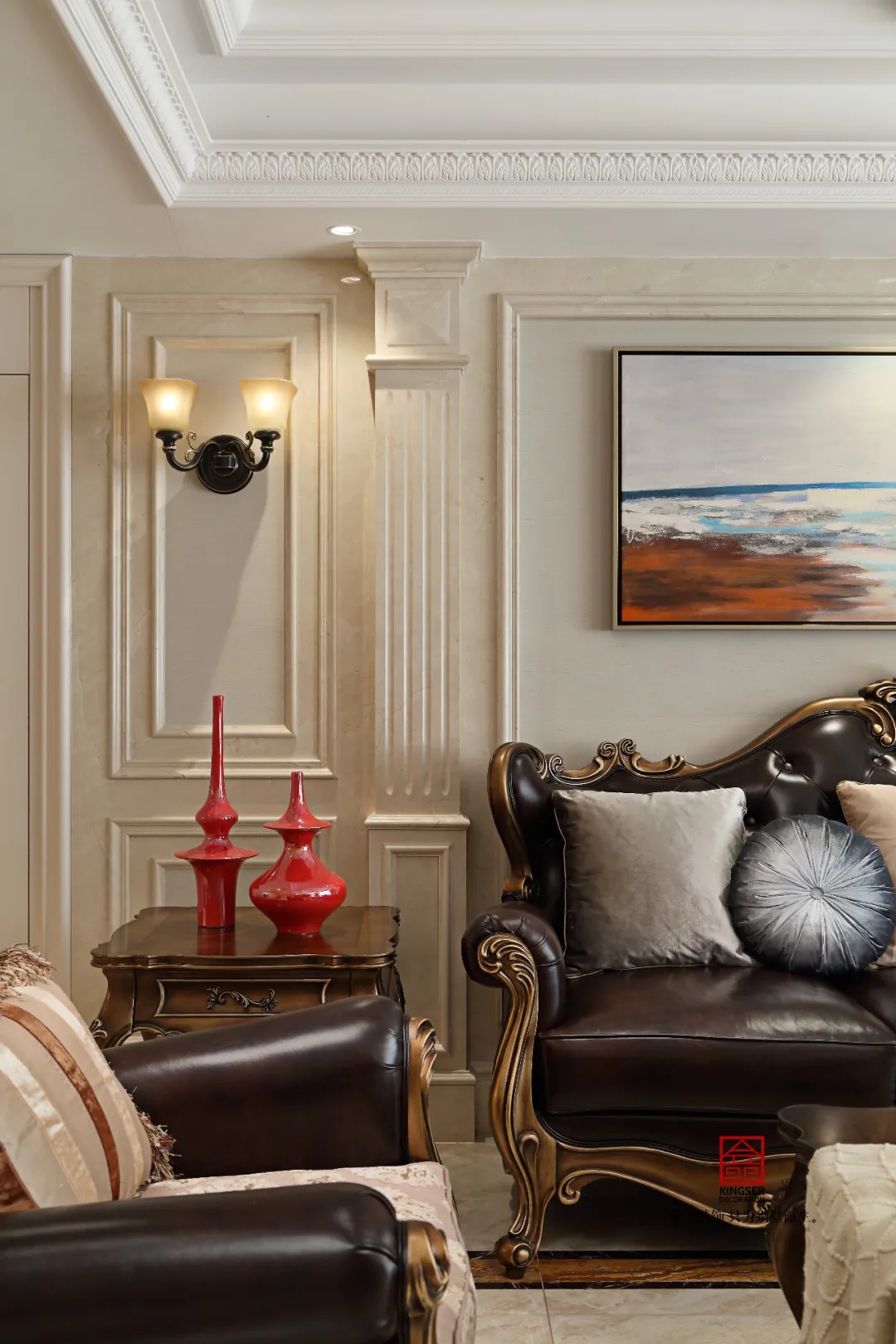 金舍裝飾御河上院220平歐式風(fēng)格實景作品