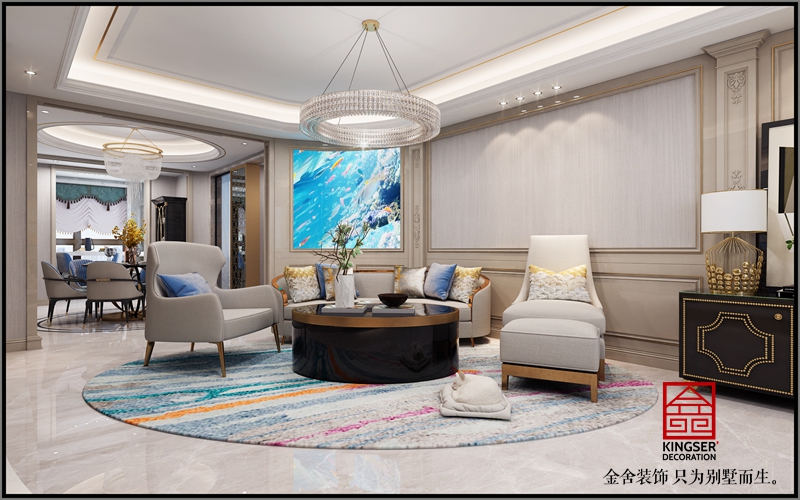 中冶德賢公館160輕奢風格效果圖