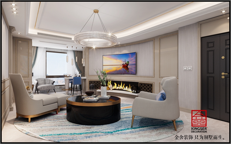 中冶德賢公館160輕奢風格效果圖