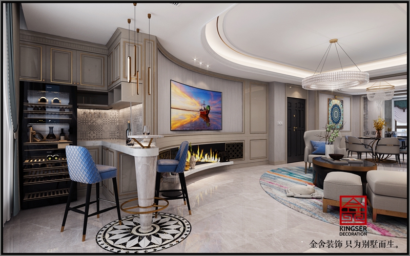 中冶德賢公館160輕奢風格效果圖