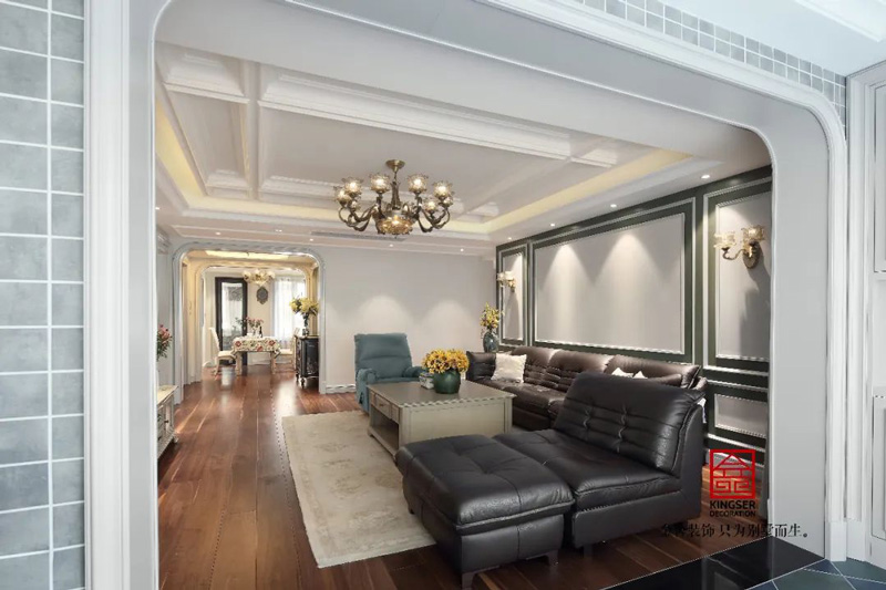 榮盛華府185㎡美式風格裝修實景圖案例