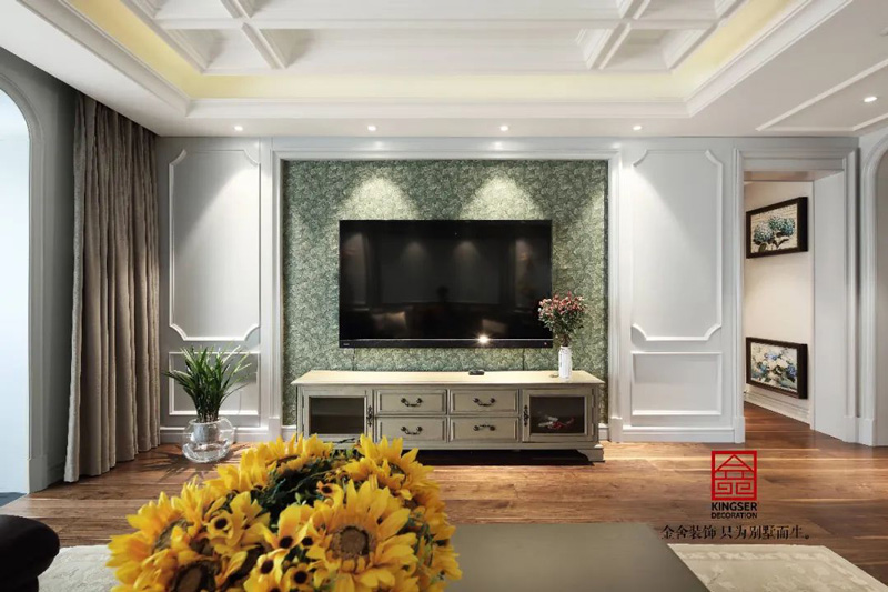 榮盛華府185㎡美式風格裝修實景圖案例