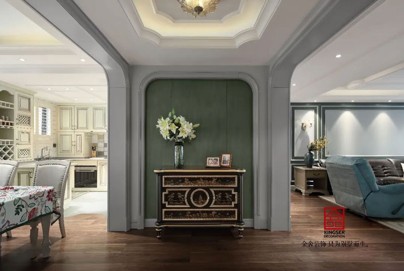 榮盛華府185㎡美式風格裝修實景圖案例