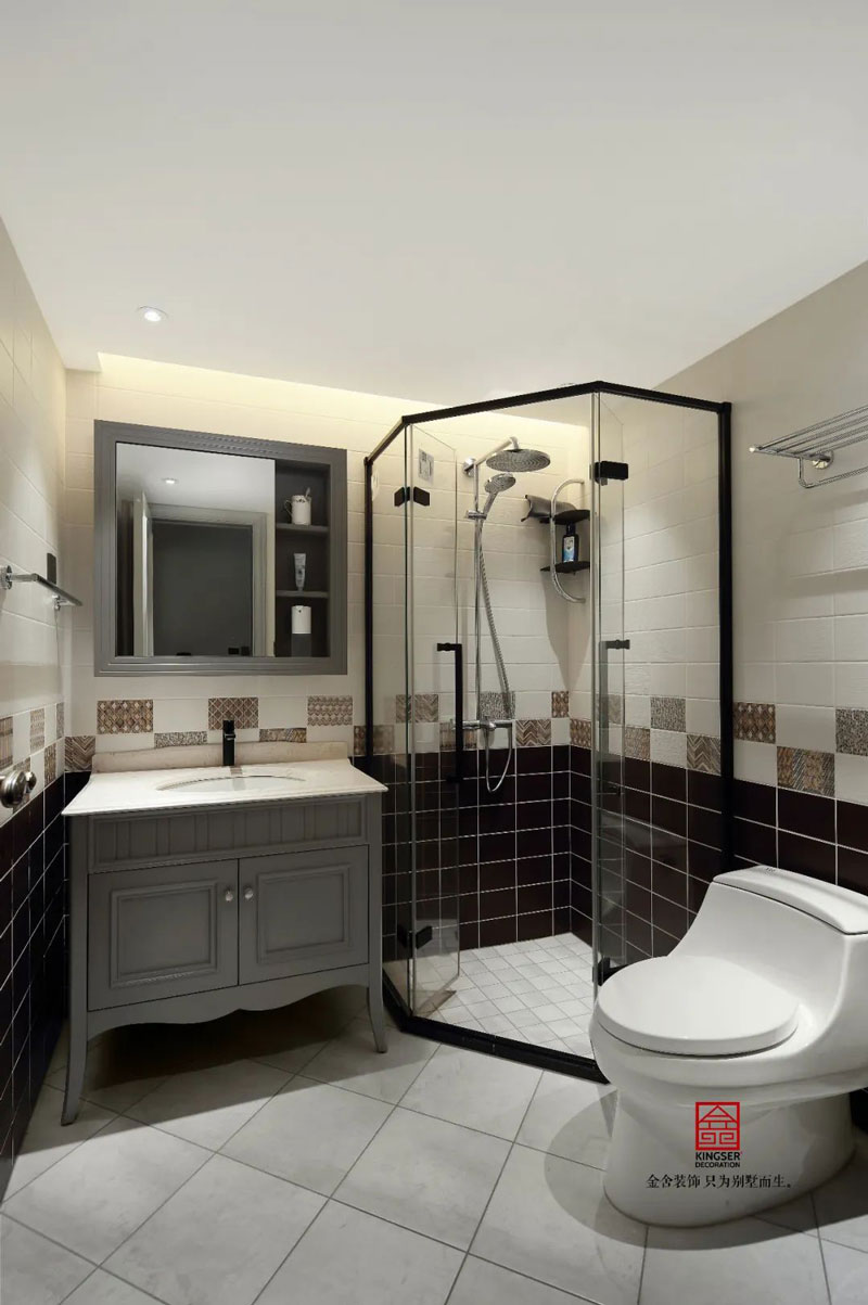 榮盛華府185㎡美式風格裝修實景圖案例