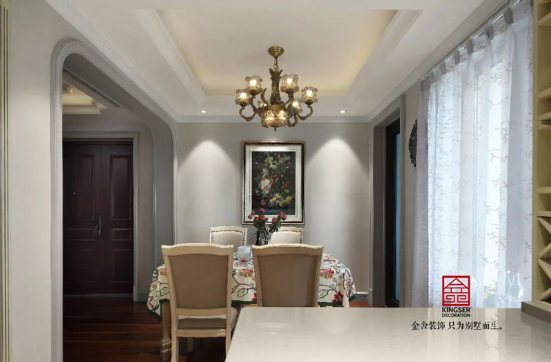 榮盛華府185㎡美式風格裝修實景圖案例