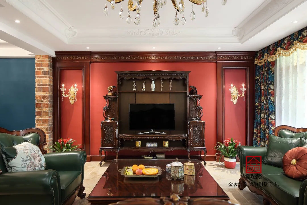 金舍裝飾上山間400平美式風格實景作品