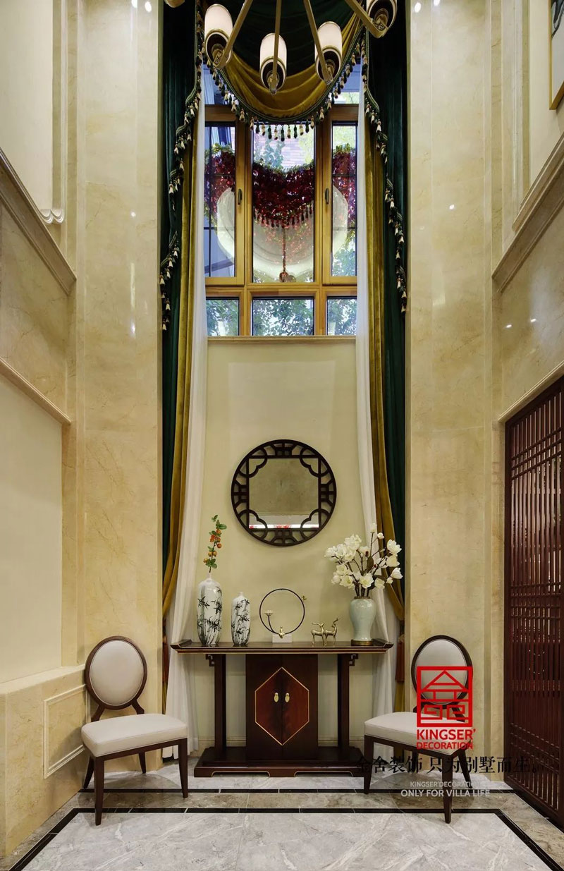 原河名墅600㎡新中式風(fēng)格裝修實(shí)景圖案例