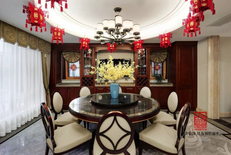 原河名墅600㎡新中式風(fēng)格裝修實(shí)景圖案例