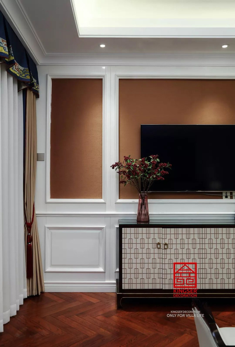 原河名墅600㎡新中式風(fēng)格裝修實(shí)景圖案例