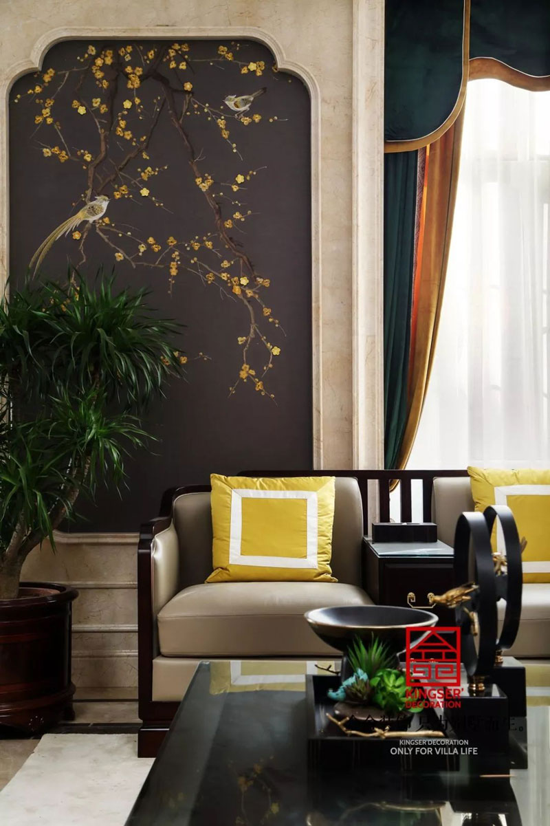 原河名墅600㎡新中式風(fēng)格裝修實(shí)景圖案例