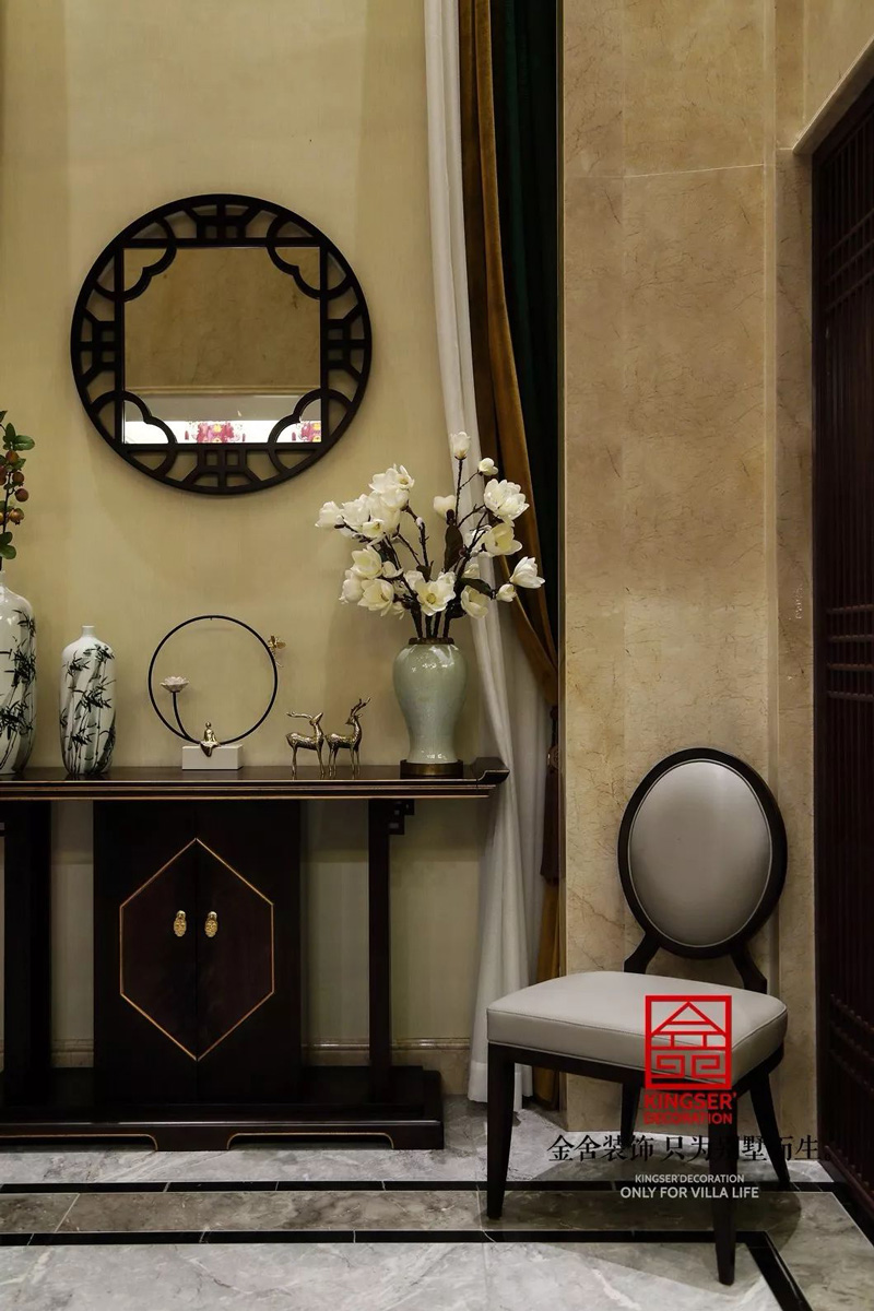 原河名墅600㎡新中式風(fēng)格裝修實(shí)景圖案例