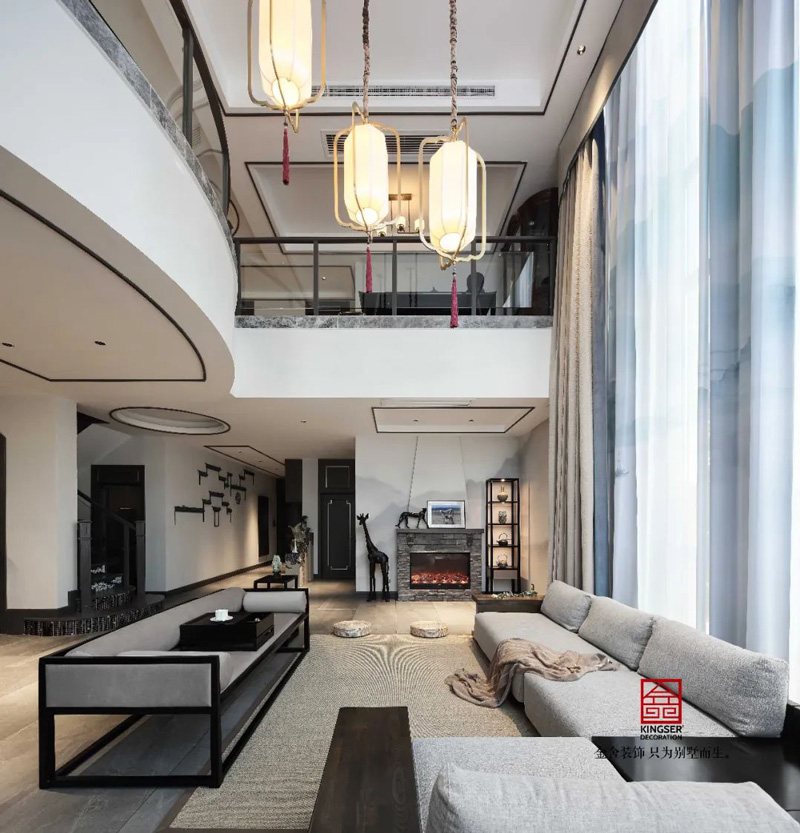 山水清音500㎡新中式風格別墅裝修實景圖