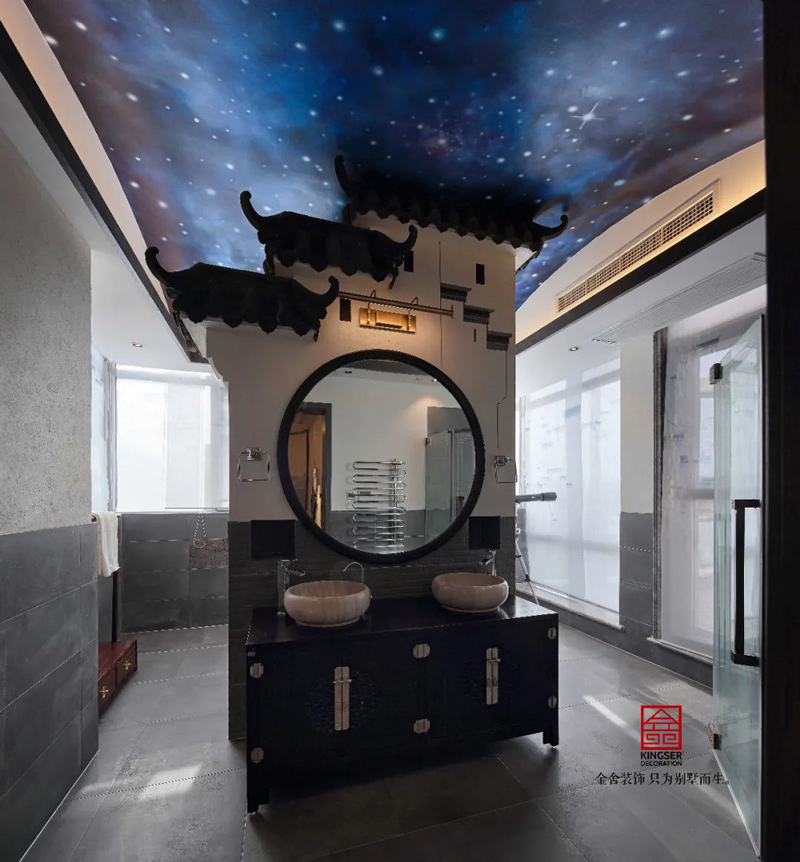 山水清音500㎡新中式風格別墅裝修實景圖