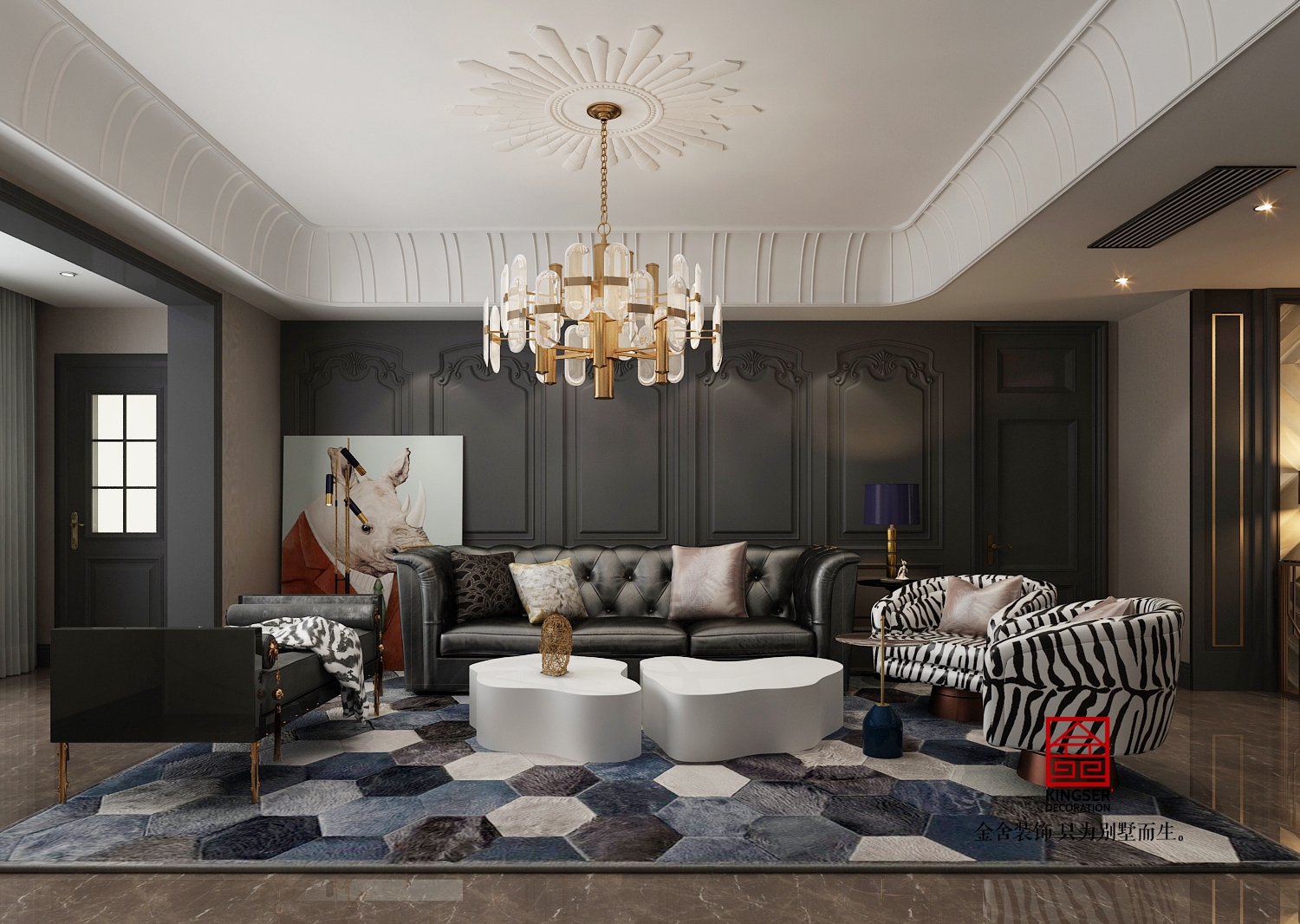 御河上院220㎡新古典裝修案例