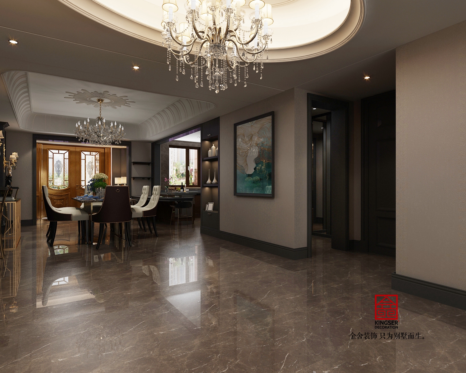 御河上院220㎡新古典裝修案例