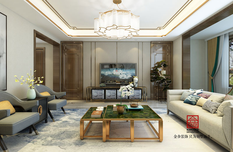 榮盛華府205平新中式設(shè)計效果圖