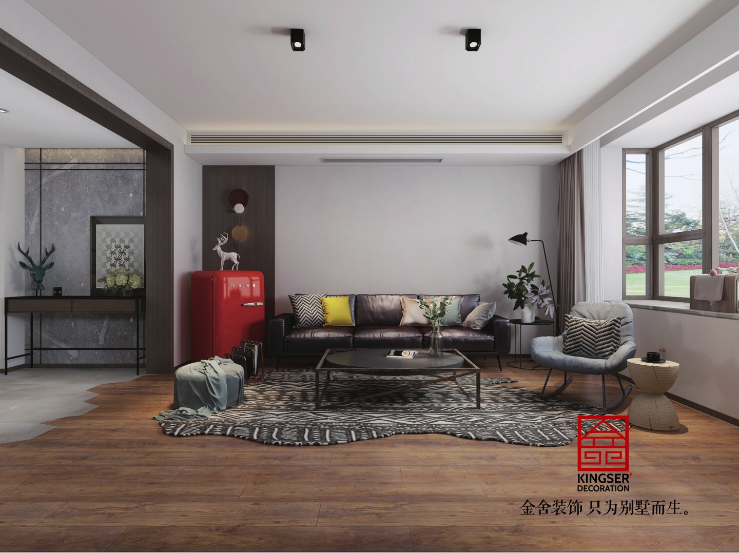 鑫界王府160平現(xiàn)代風(fēng)格設(shè)計(jì)效果圖