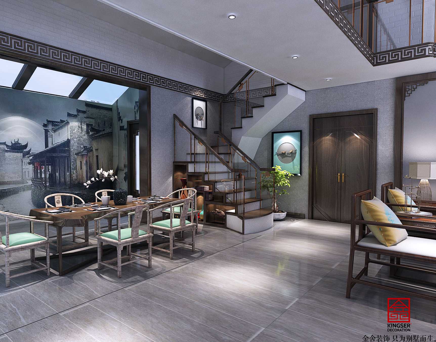 大者國山雅院180平新中式案例