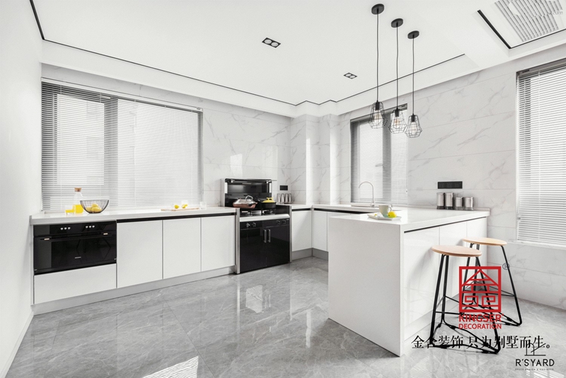 阿爾卡迪亞榮逸院子119平 現代簡約高級灰裝修設計說明案例