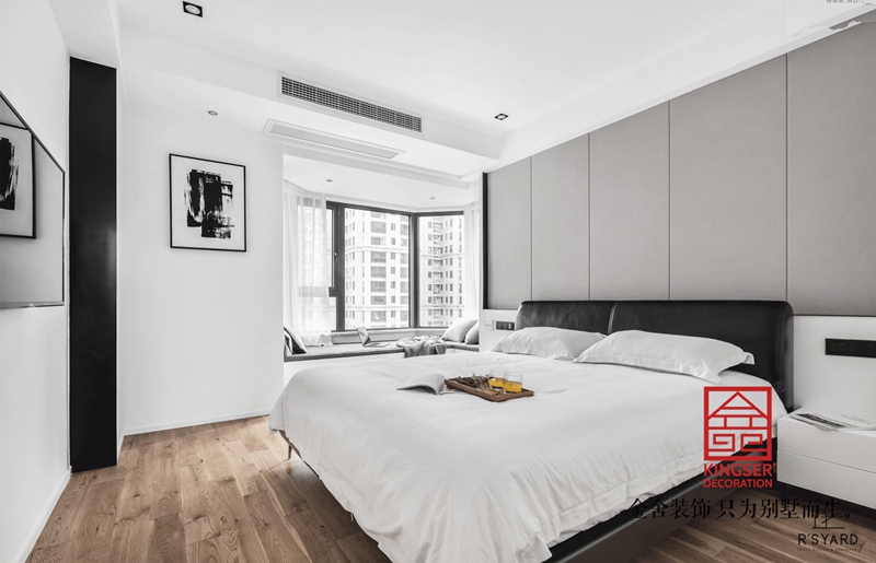 阿爾卡迪亞榮逸院子119平 現代簡約高級灰裝修設計說明案例