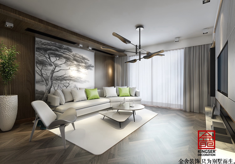 維多利亞三期156平現代簡約風格效果圖