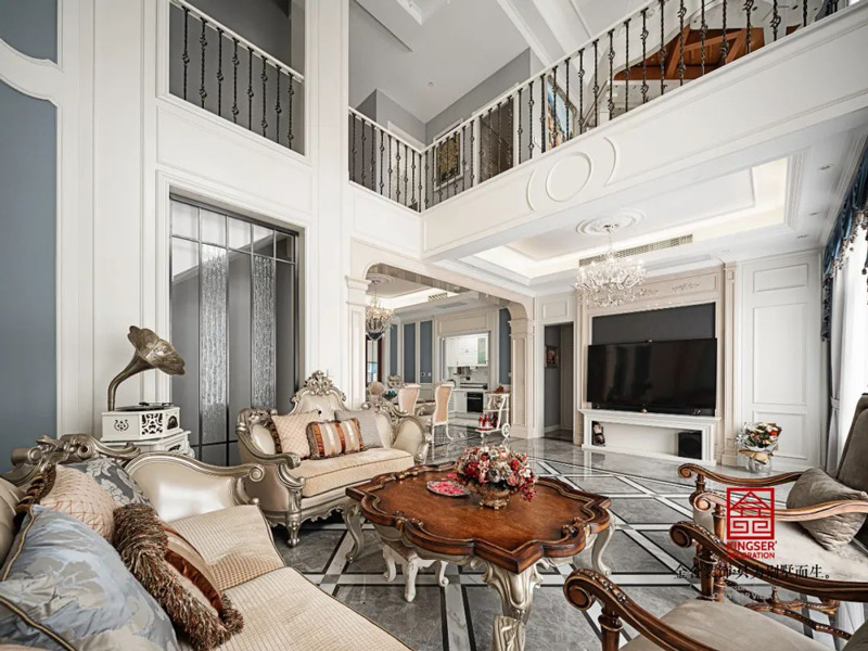 西山林語300㎡歐式風格別墅裝修實景圖