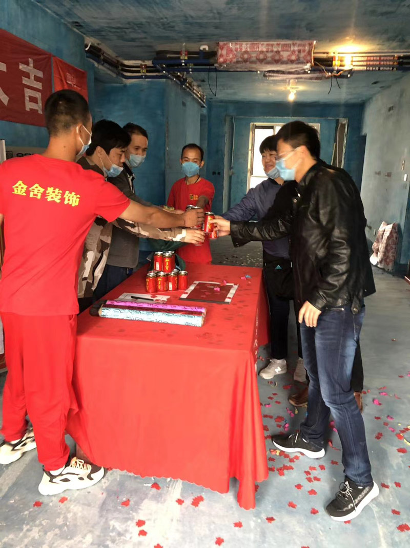 石家莊保利花園裝修施工現場