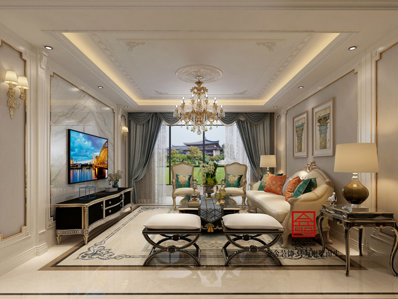 東南智匯城-歐式-客廳裝修效果圖