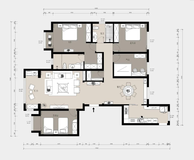 東南智匯城-190平米-平面布置圖