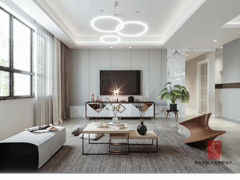 融創中心-輕奢風格-客廳裝修效果圖