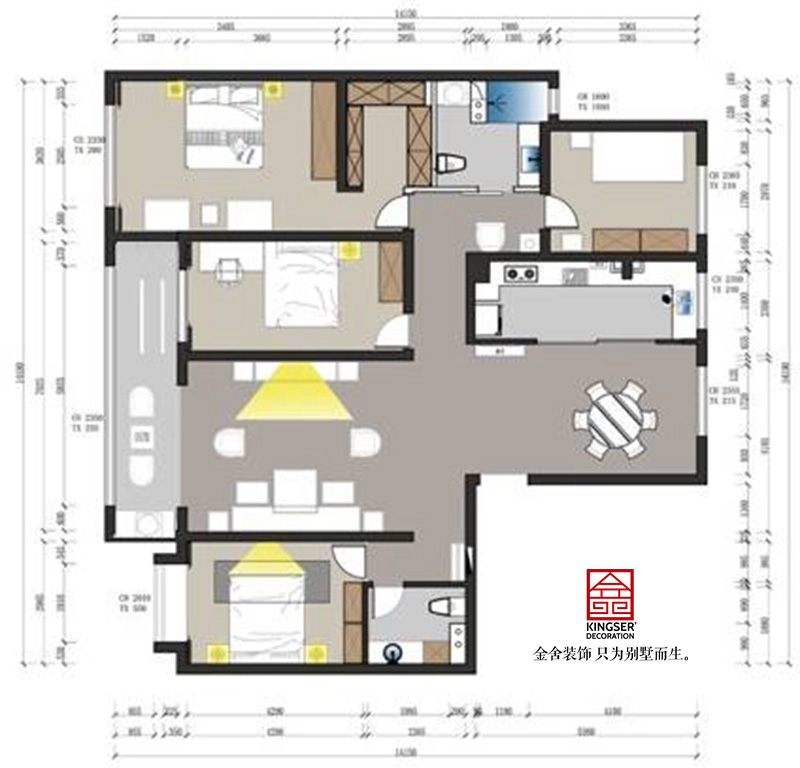 融創(chuàng)中心-217平米-平面布置圖