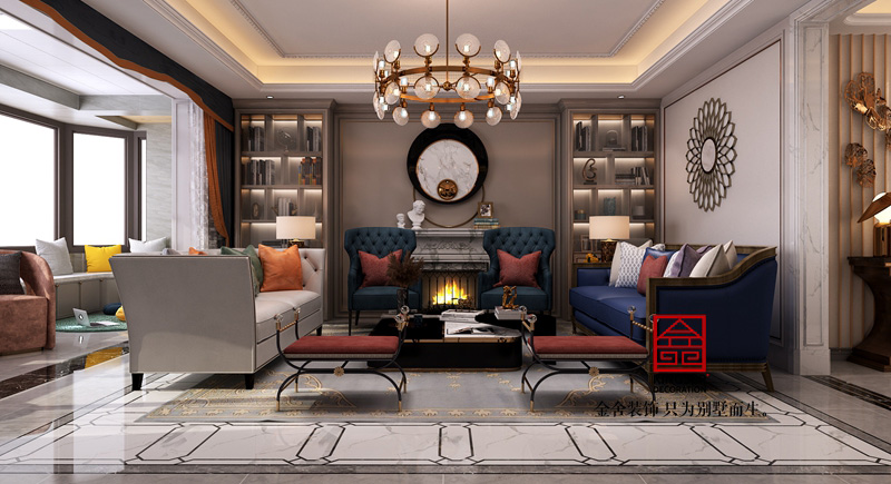 榮盛華府-新古典風(fēng)格-裝修效果圖