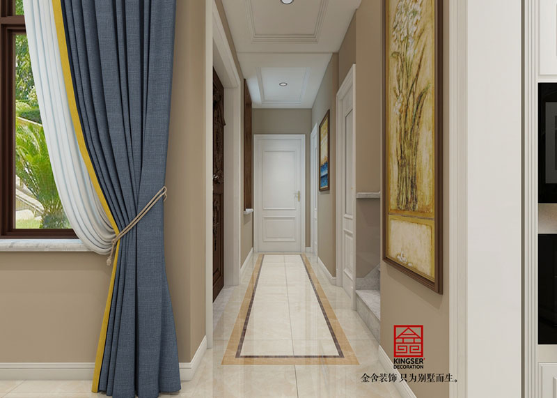 龍湖天宸原著-美式風格-走廊效果圖