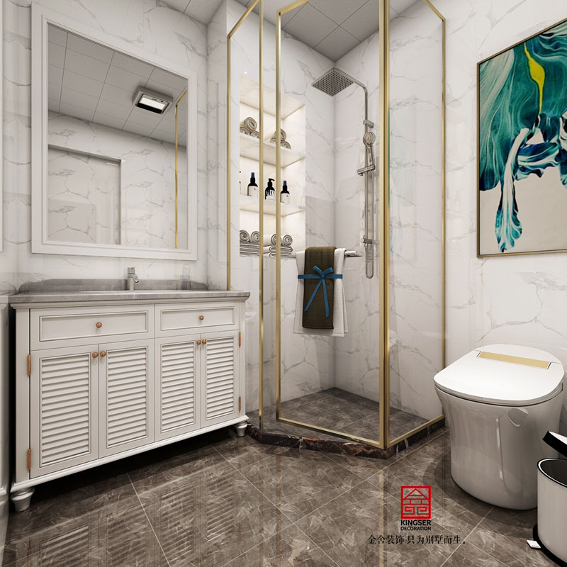 龍湖天宸原著-美式風格-衛生間效果圖