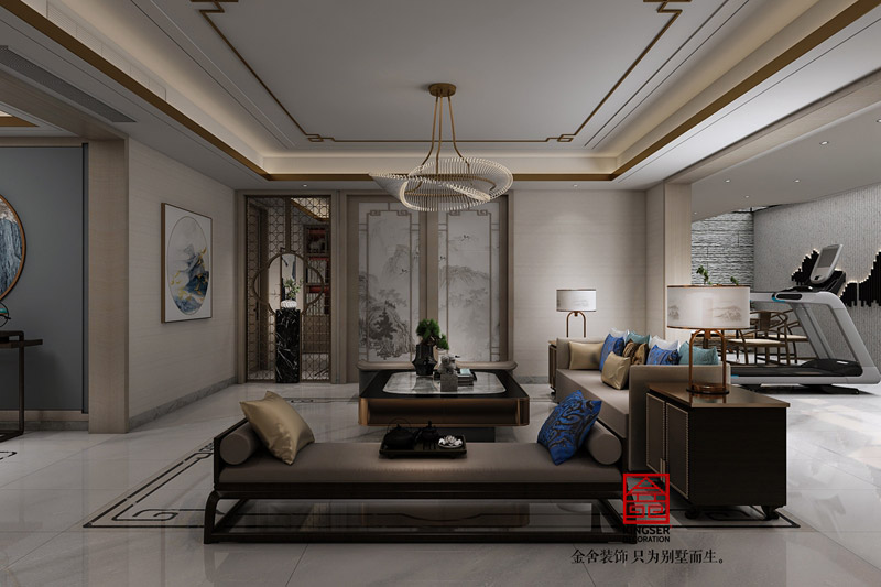 榮盛華府底躍裝修-新中式風格-效果圖