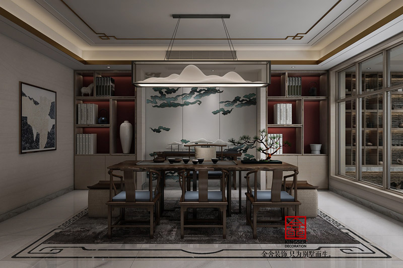 榮盛華府底躍裝修-新中式風格-效果圖