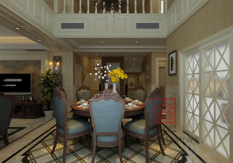 原河名墅-別墅裝修-現代簡約風格效果圖