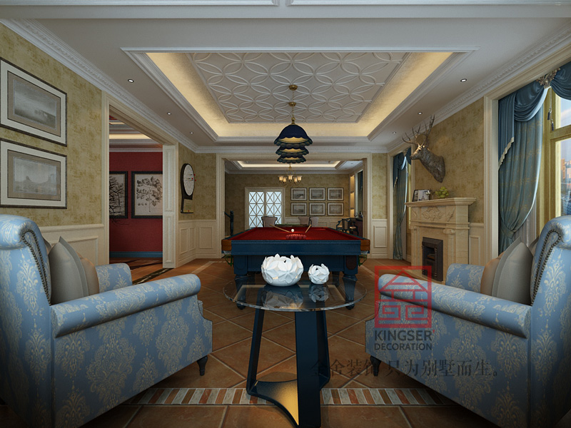 原河名墅-別墅裝修-現代簡約風格效果圖