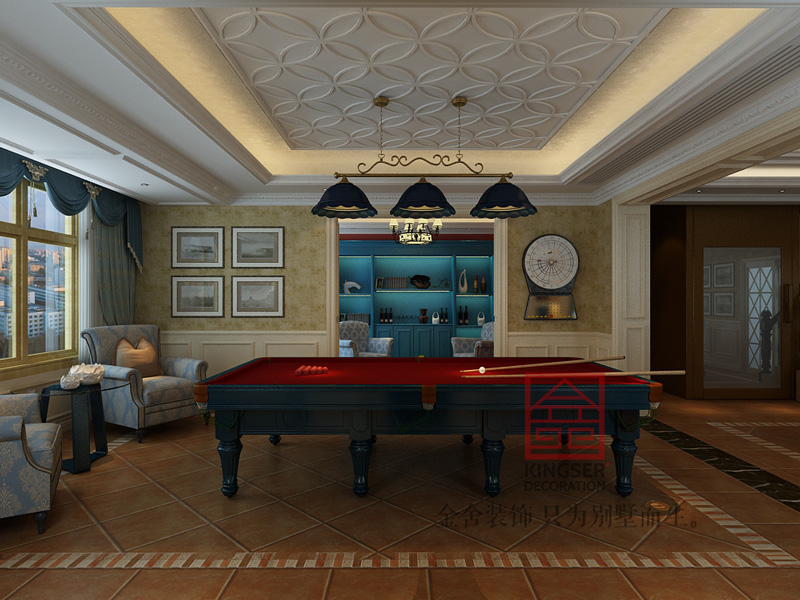 原河名墅-別墅裝修-現代簡約風格效果圖