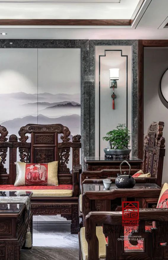天山國賓壹號裝修-新中式風格實景圖