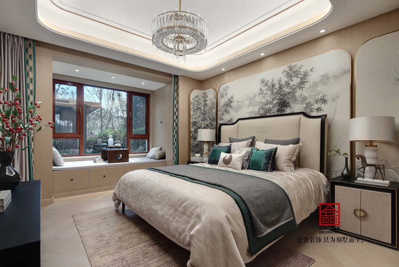 唐宮原著樣板間400平米中式風(fēng)格臥室裝修實景圖