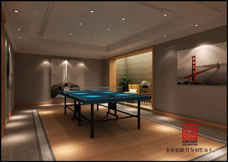 自建別墅800㎡裝修設計-簡約美式效果圖