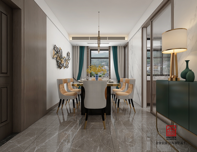 融創中心217平輕奢風格餐廳設計案例效果圖