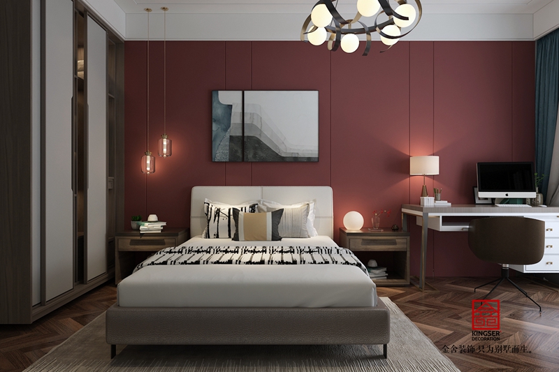 融創中心217平輕奢風格臥室設計案例效果圖