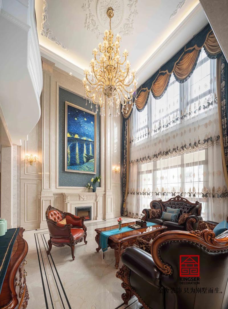 西山林語別墅裝修540㎡歐式風格實景圖