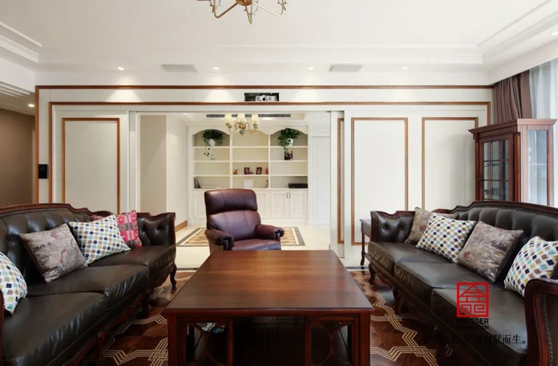 天海譽天下217㎡裝修簡約美式設計實景圖