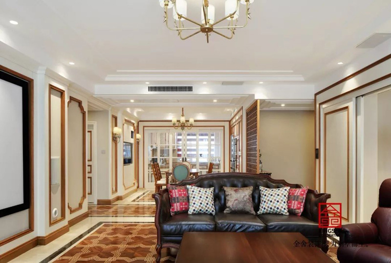 天海譽天下217㎡裝修簡約美式設計實景圖